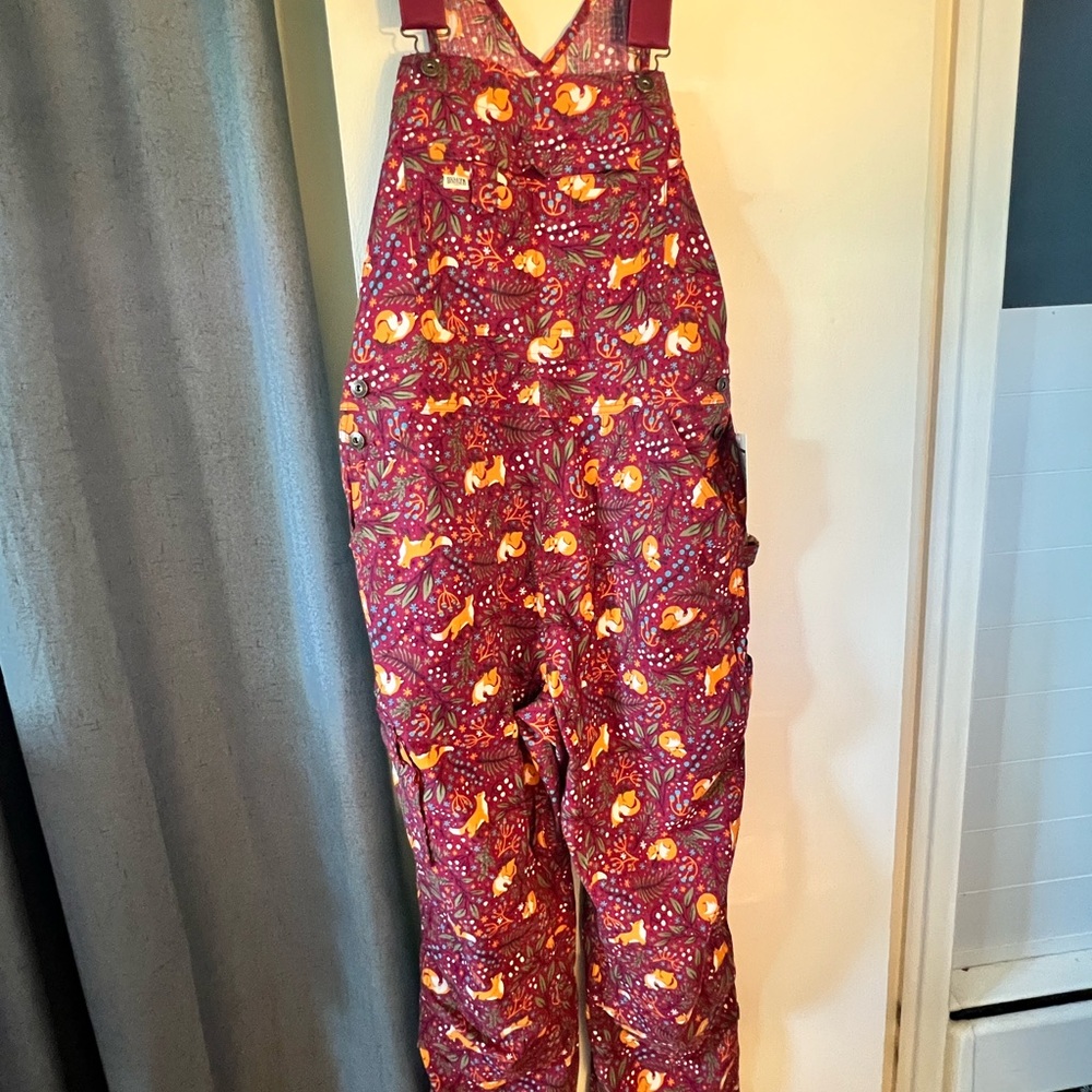 Women's Purple Patterned Overalls